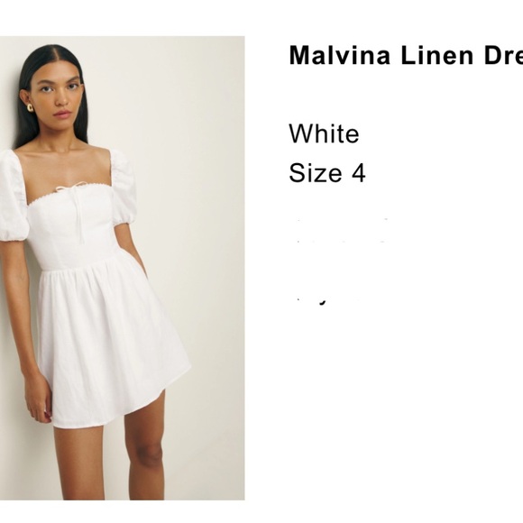 Reformation Dresses & Skirts - Reformation White Linen Mini Dress